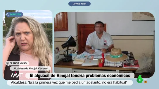 "Me decía 'alguno le habrá dado un porrazo'": la alcaldesa de Hinojal confiesa sus conversaciones con el alguacil acusado del crimen "Me decía 'alguno le habrá dado un porrazo'": la alcaldesa de Hinojal confiesa sus conversaciones con el alguacil acusado del crimen