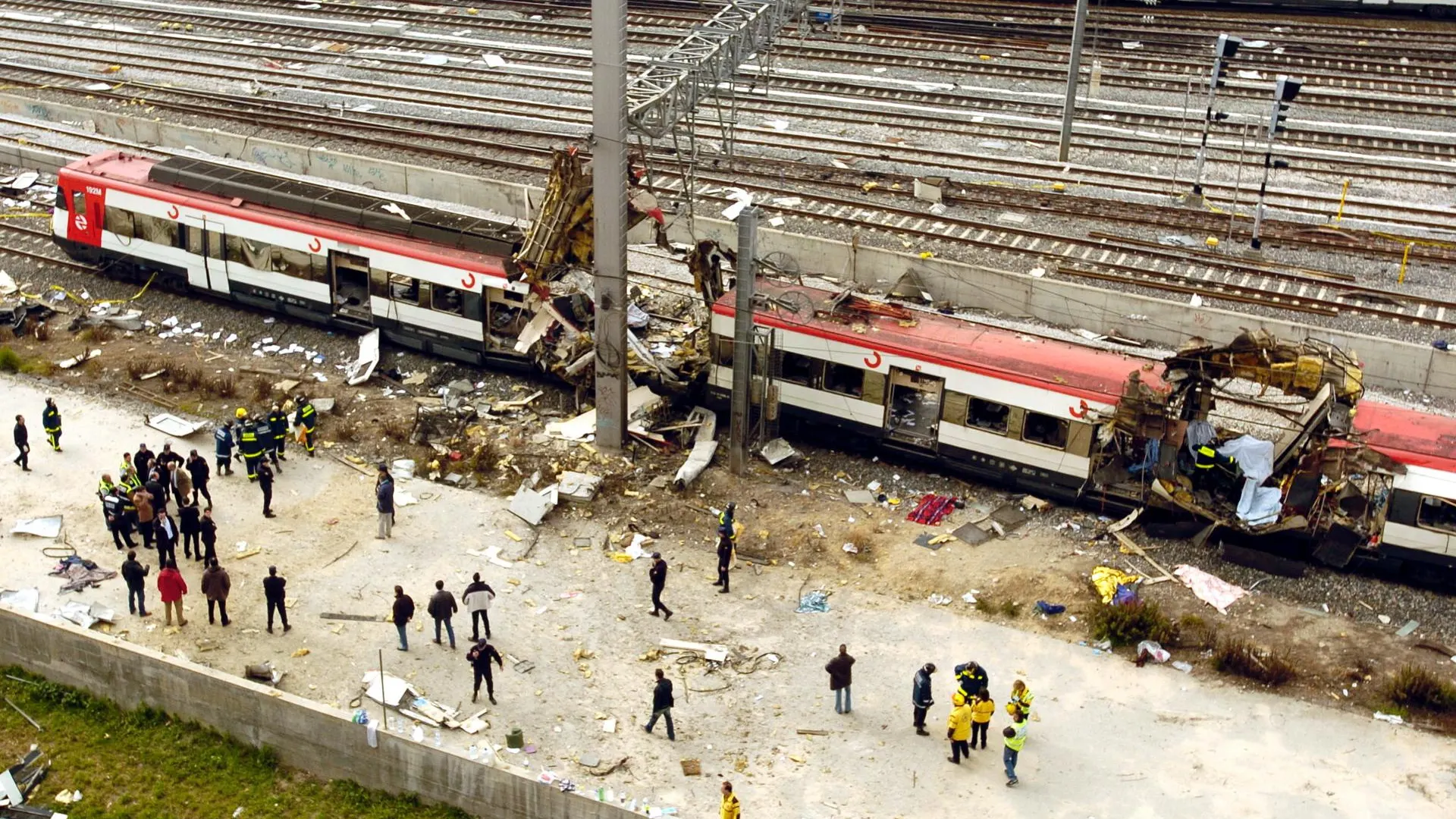 Vista general de la estación de tren de Atocha tras la explosión del 11M