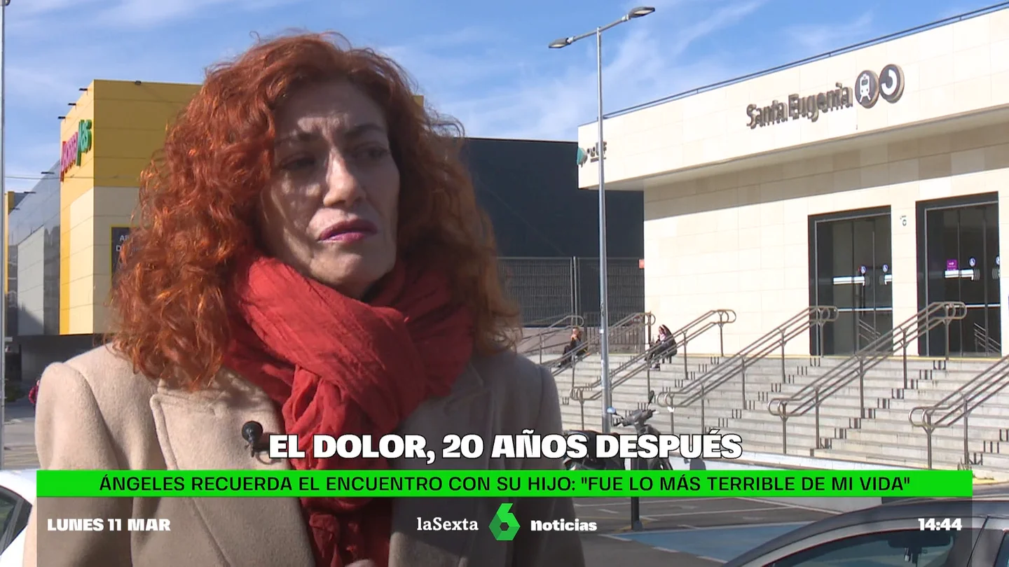 Así recuerda Ángeles el reecuentro con su hijo, víctima del 11M: "Fue lo más terrible de mi vida, no sabía dónde tocarle" Así recuerda Ángeles el reecuentro con su hijo, víctima del 11M: "Fue lo más terrible de mi vida, no sabía dónde tocarle"