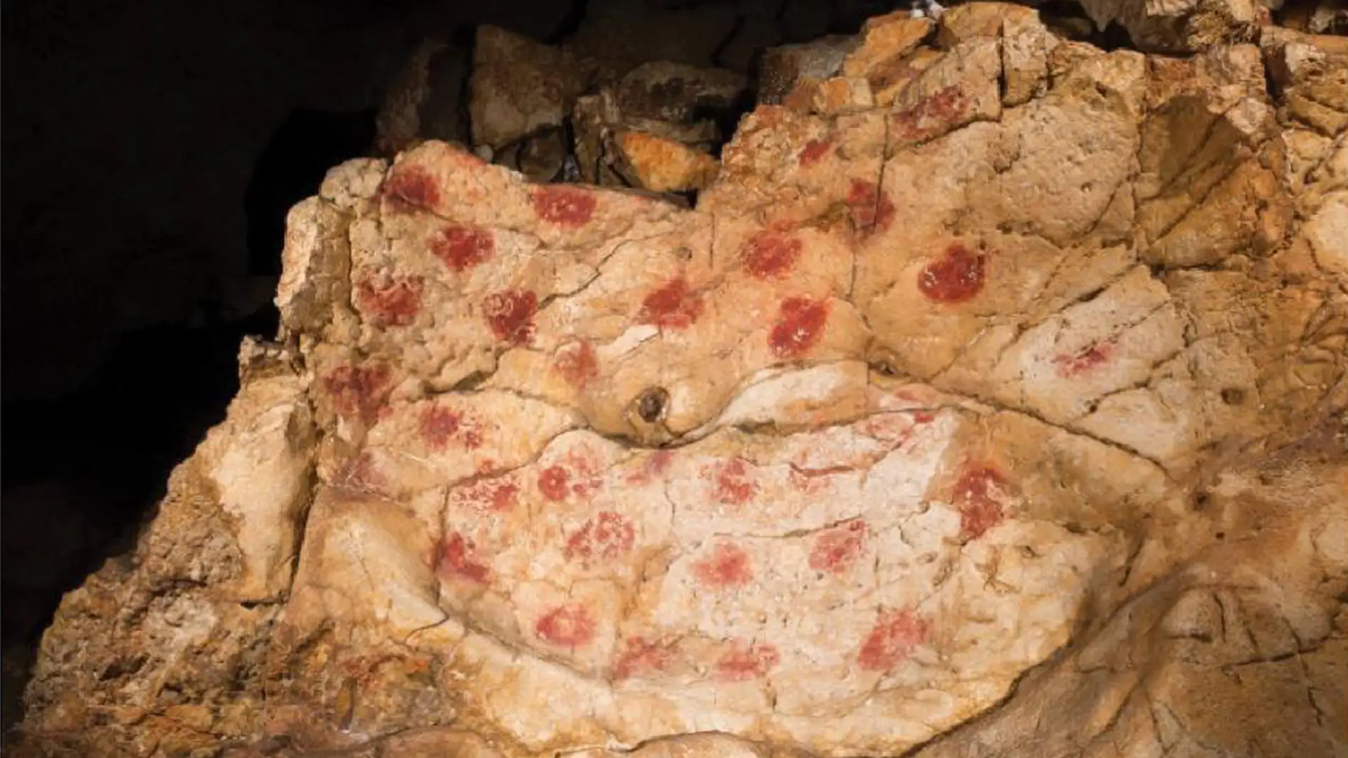 pigmentos en la cueva de Points pigmentos en la cueva de Points