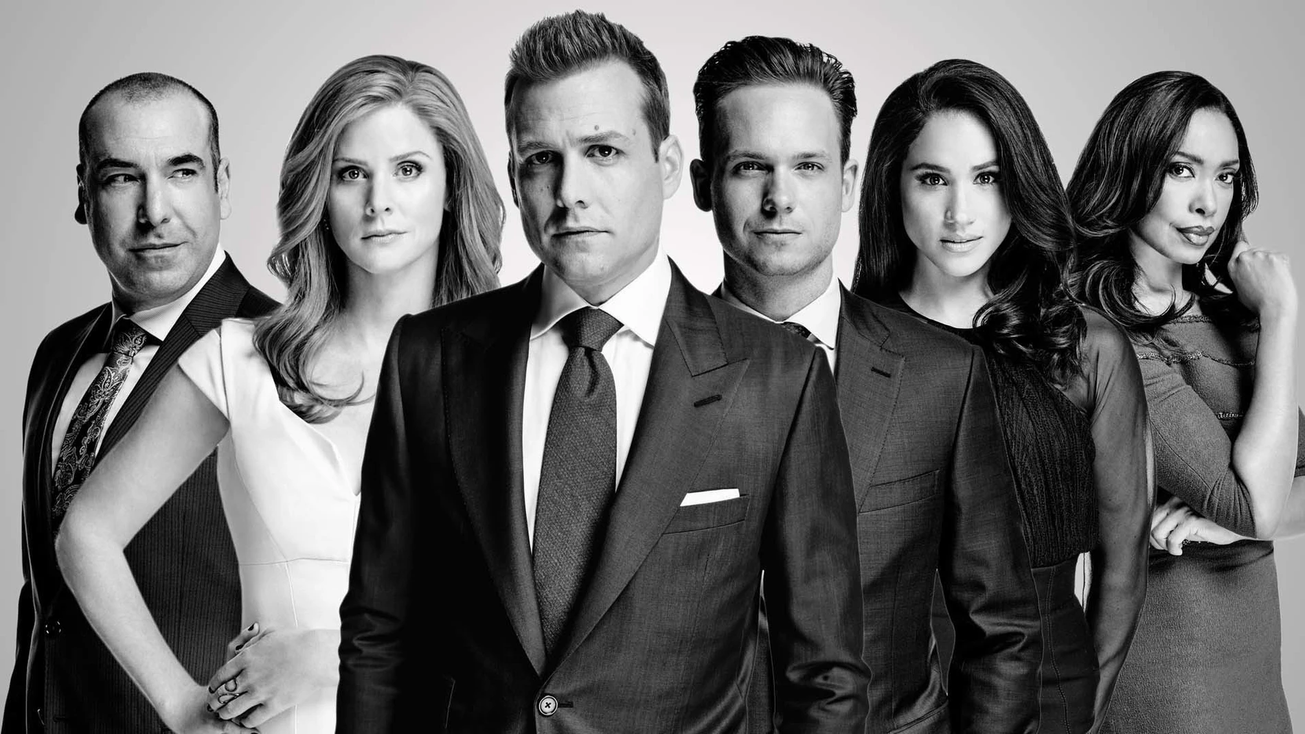 Seis de los protagonistas de la serie de abogados &#39;Suits&#39;
