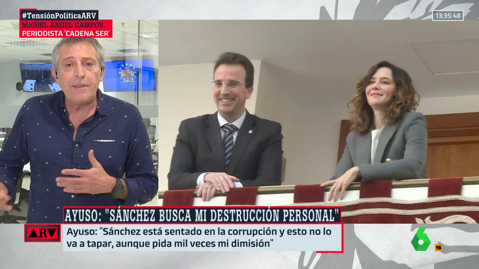 El periodista Miguel Ángel Campos, sobre el piso de Chamberí de la pareja de Ayuso: "Fue adquirido cuando ya estaban juntos"