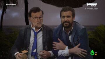 La reacción de 'Rajoy' cuando 'Casado' le da permiso para comerse su cuerpo en caso de morir: "¿Me tomas por Ayuso?"