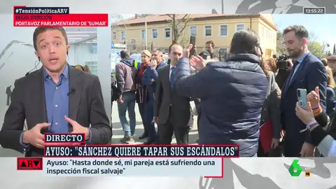 Errejón señala que hay un "patrón" que se repite en el entorno de Ayuso: "En las familias normales no pasa esto"