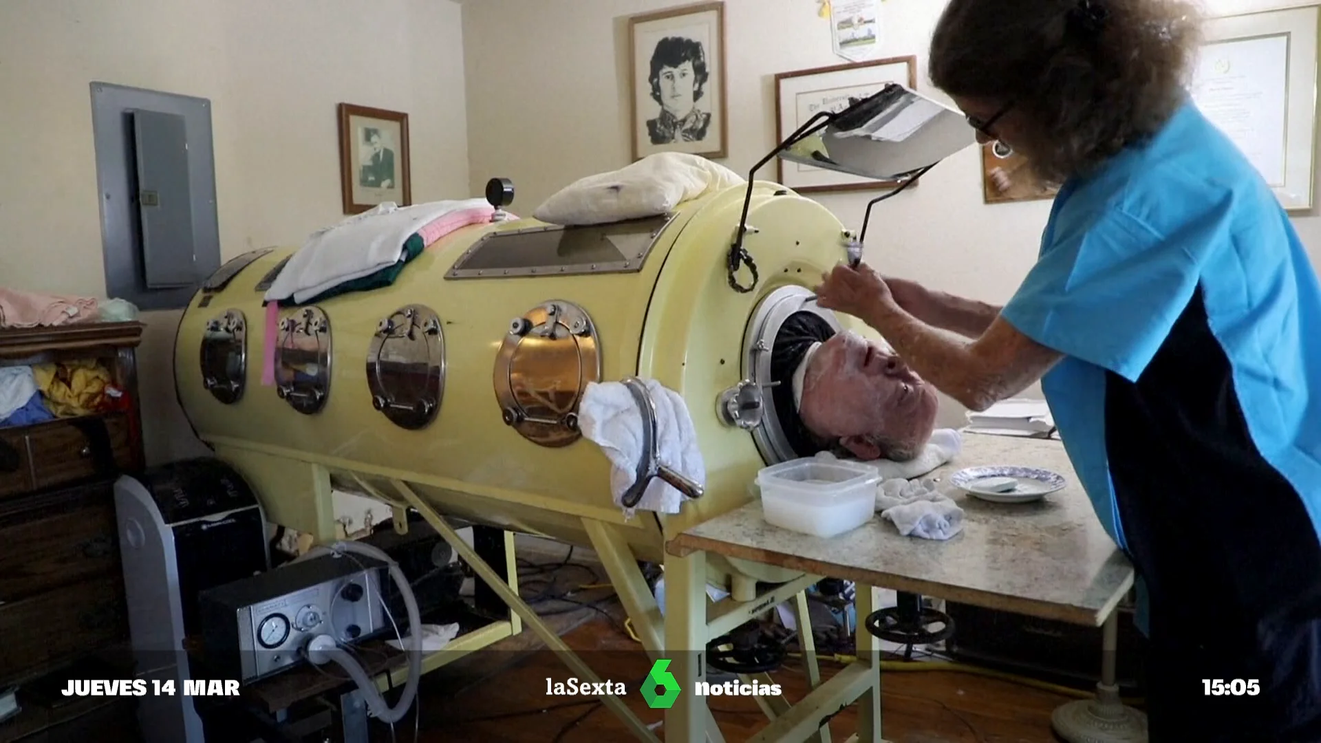 Muere 'pulmón de acero', el hombre que vivió dentro de una máquina durante 72 años por secuelas de la polio