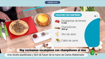 Pablo Ojeda y Carlos Maldonado cocinan escalopines con champiñones: así es esta receta "fácil, sencilla y para toda la familia"