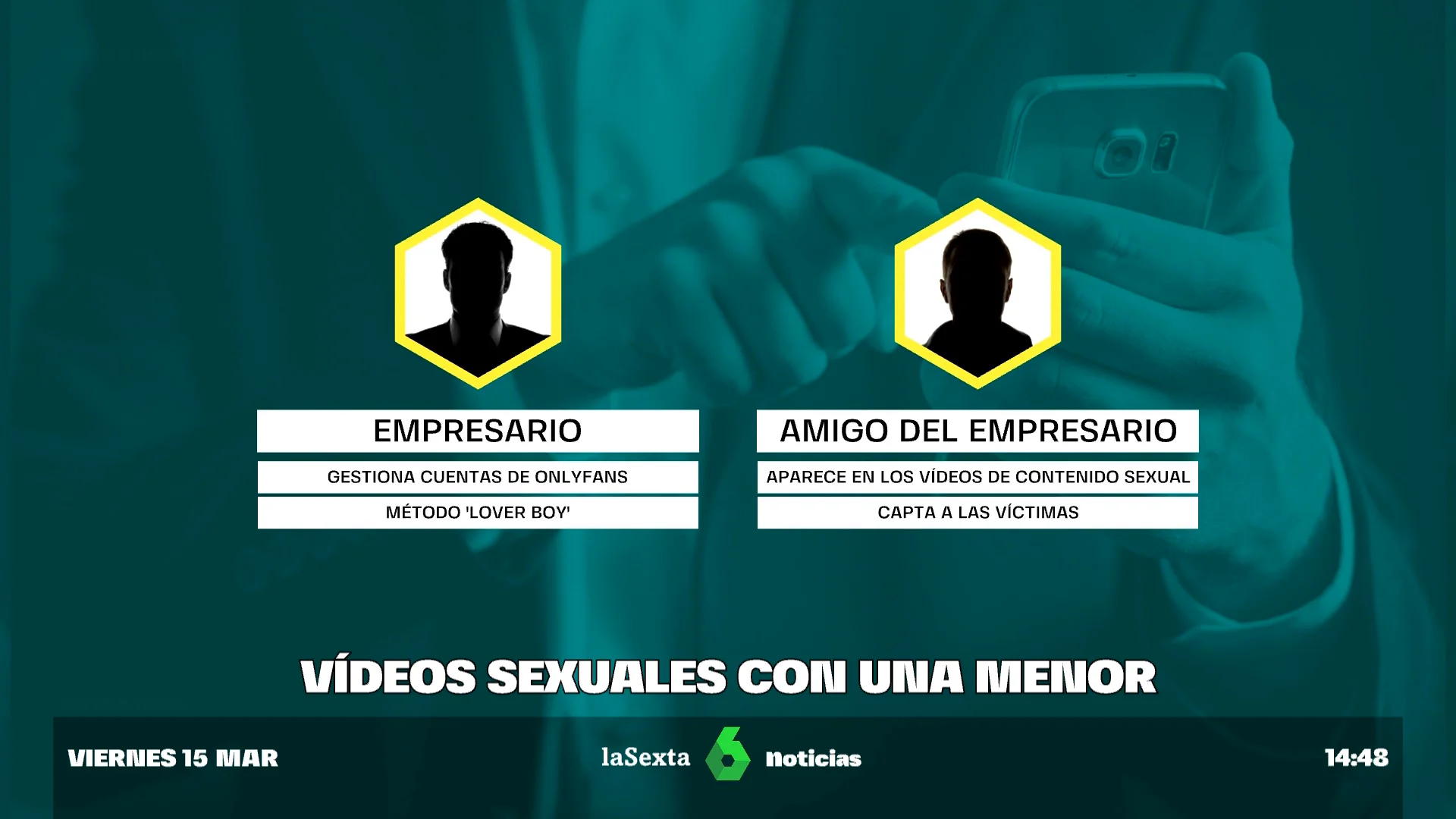 Detenidos 'el novio' y el padre de una menor por compartir contenido pornográfico de la chica en OnlyFans
