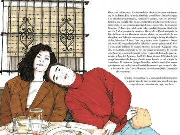 Almudena Grandes y Luis García Montero en una de las ilustraciones de este libro