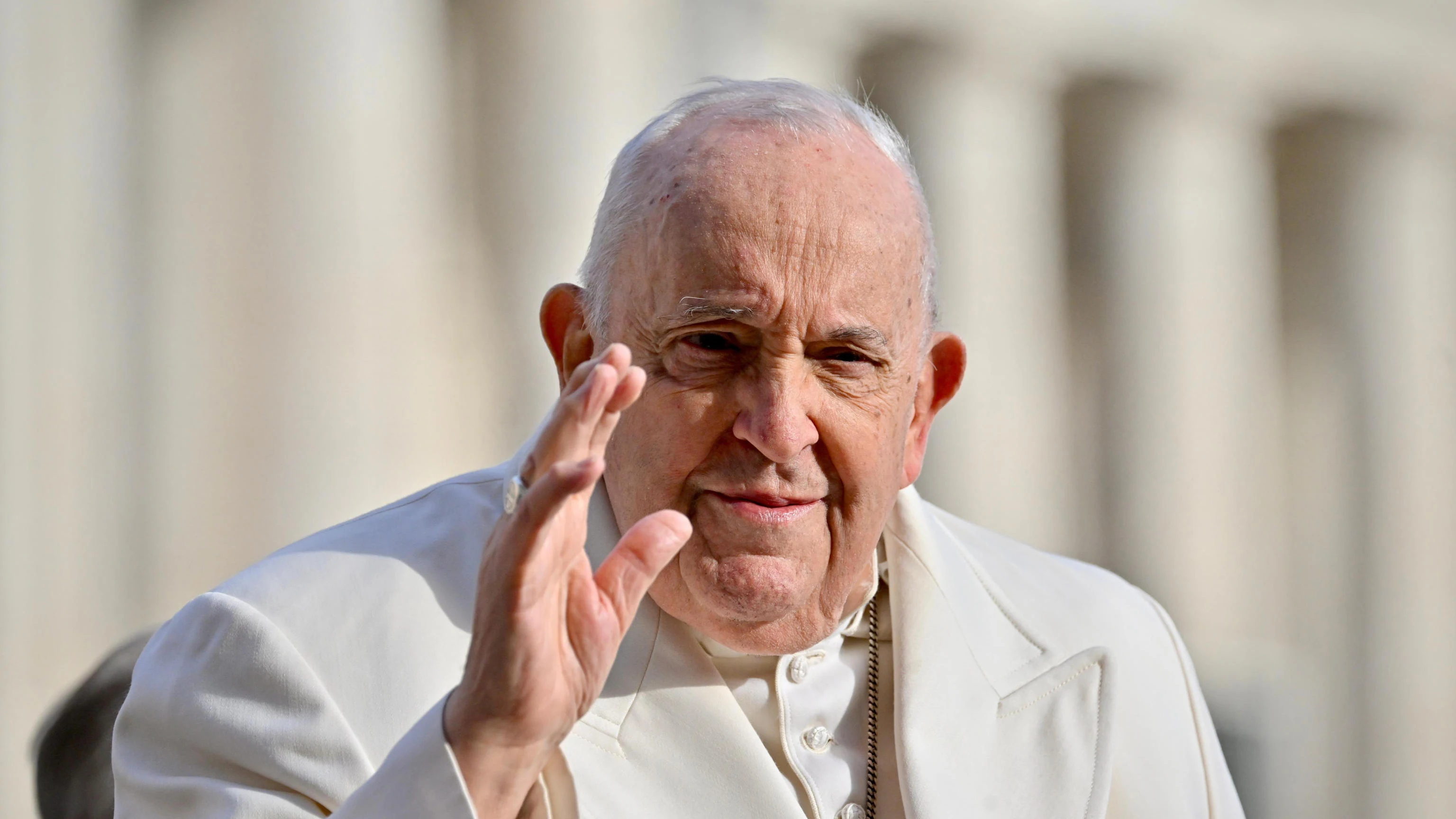 El papa Francisco en una imagen en la plaza de San Pedro el 13 de marzo de 2024