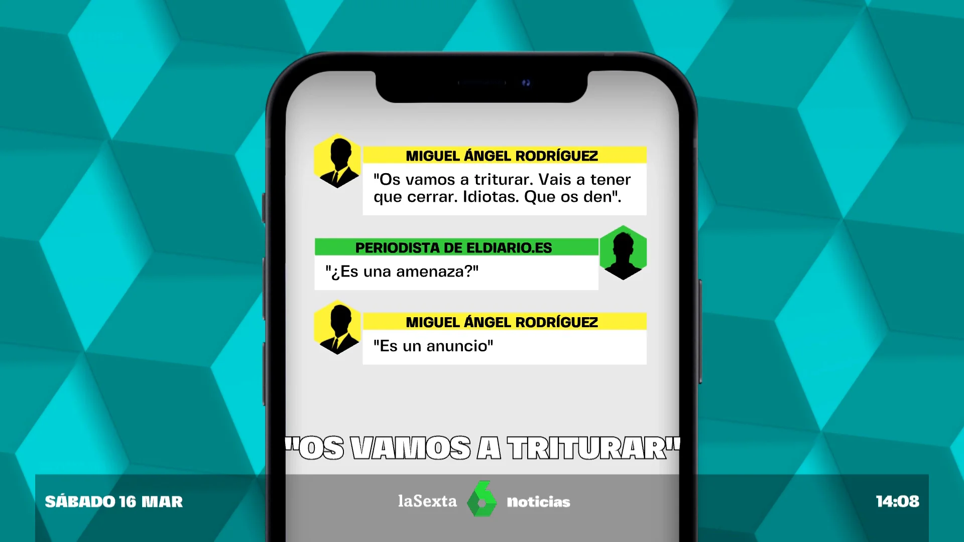 Los mensajes amenazantes del jefe de gabinete de Ayuso a una periodista