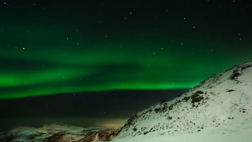 Aurora boreal en Noruega Aurora boreal en Noruega
