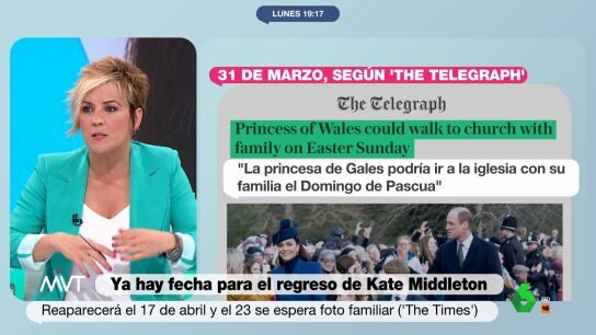 "No me puedo creer que est&eacute;n dando p&aacute;bulo a tanta rumorolog&iacute;a, tanta especulaci&oacute;n", afirma rotunda Cristina Pardo en este v&iacute;deo donde analizan cu&aacute;les son las posibles fechas para la reaparici&oacute;n de Kate Middleton tras su pol&eacute;mica ausencia.