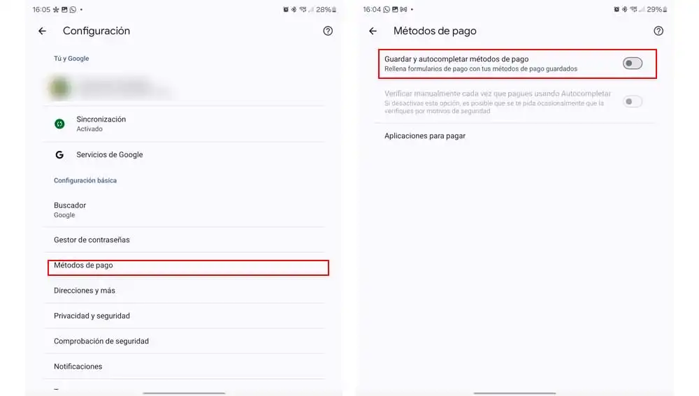 Métodos de pago en Google Chrome Métodos de pago en Google Chrome