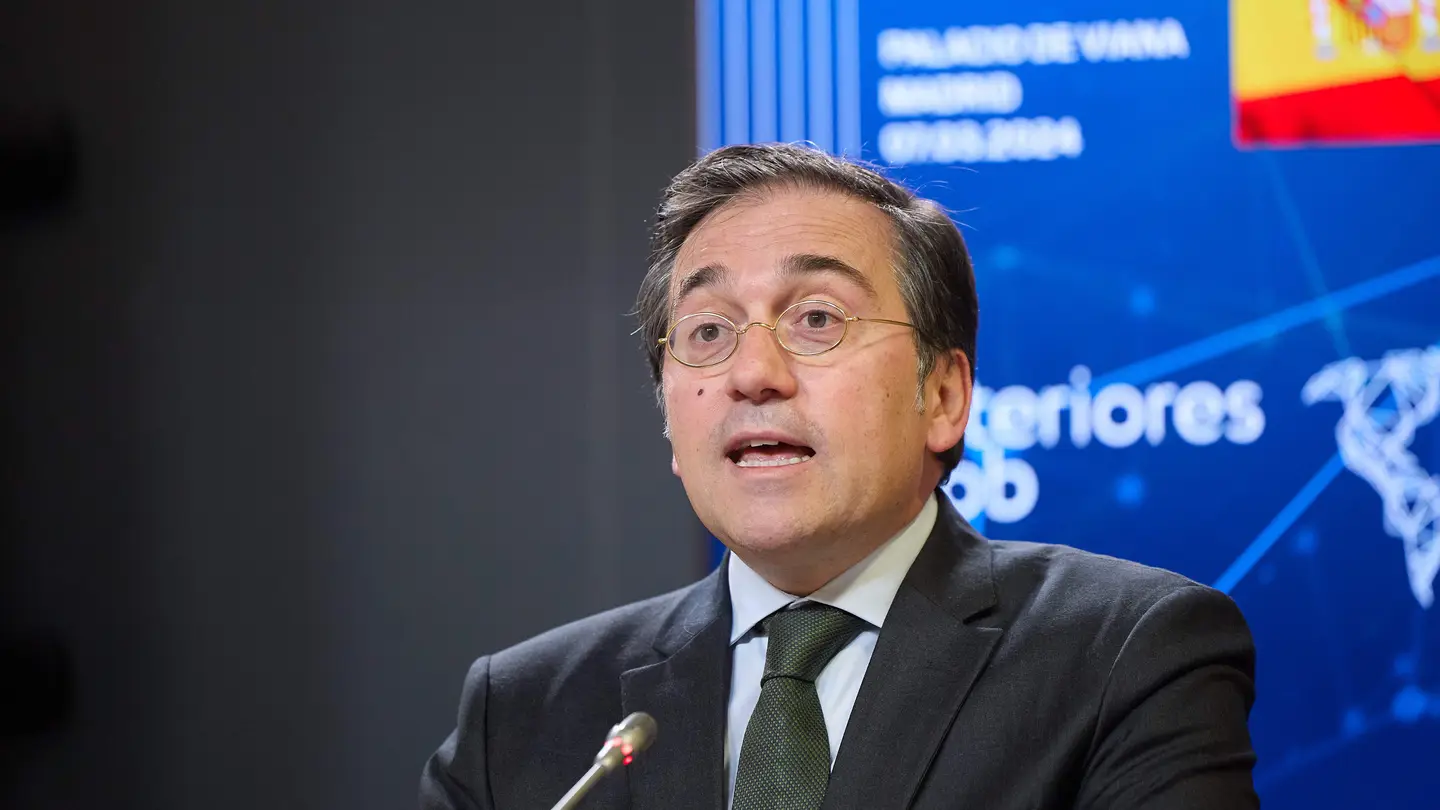 El ministro de Exterior José Manuel Albares en una rueda de prensa celebrada el pasado 7 de marzo El ministro de Exterior José Manuel Albares en una rueda de prensa celebrada el pasado 7 de marzo