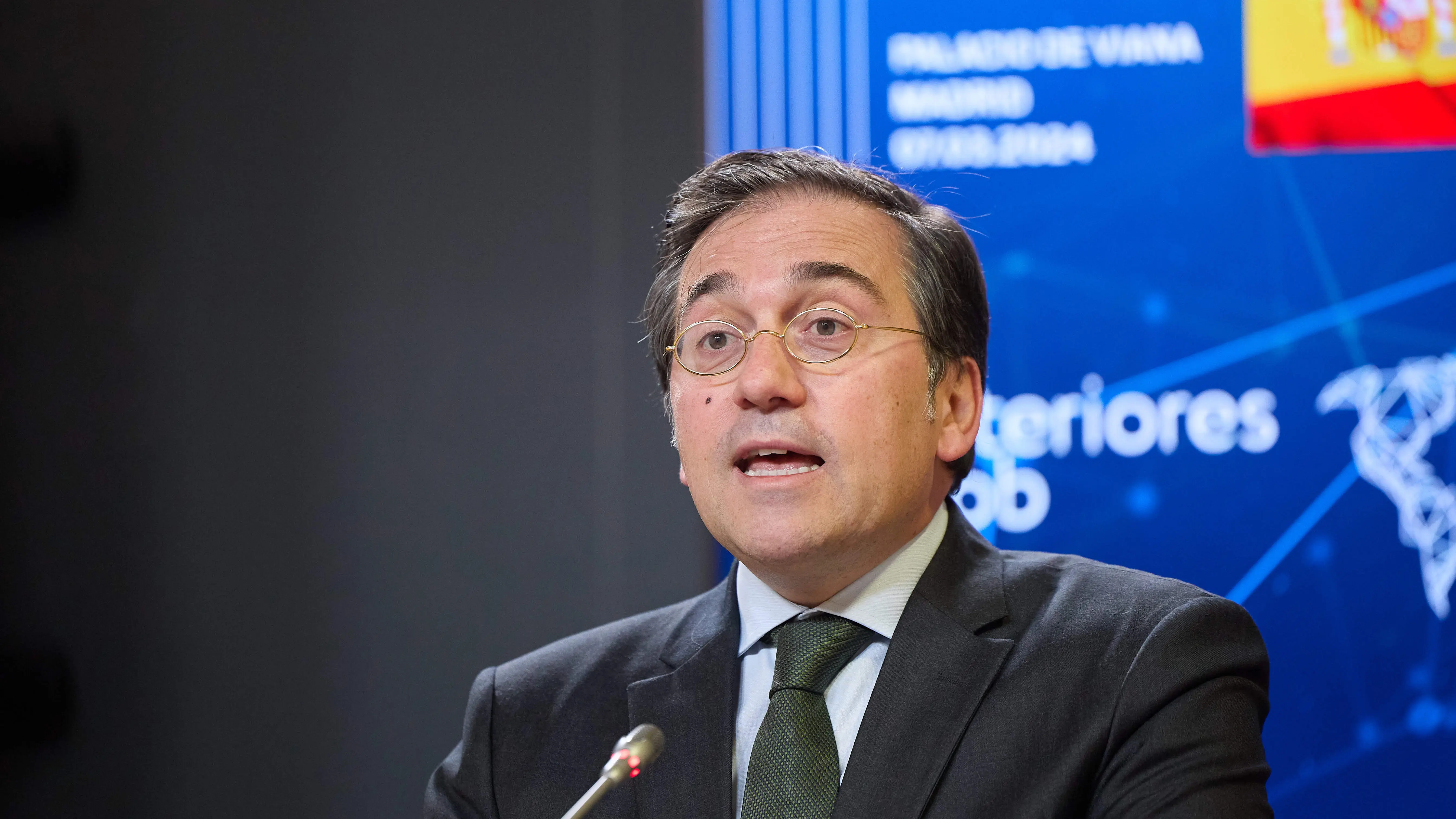 El ministro de Exterior José Manuel Albares en una rueda de prensa celebrada el pasado 7 de marzo 