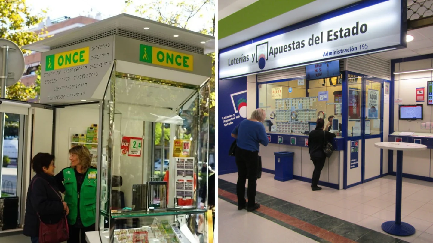 Un kiosco de la ONCE y una administración de Loterías Un kiosco de la ONCE y una administración de Loterías
