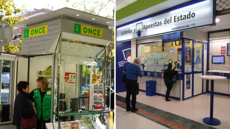 Un kiosco de la ONCE y una administración de Loterías