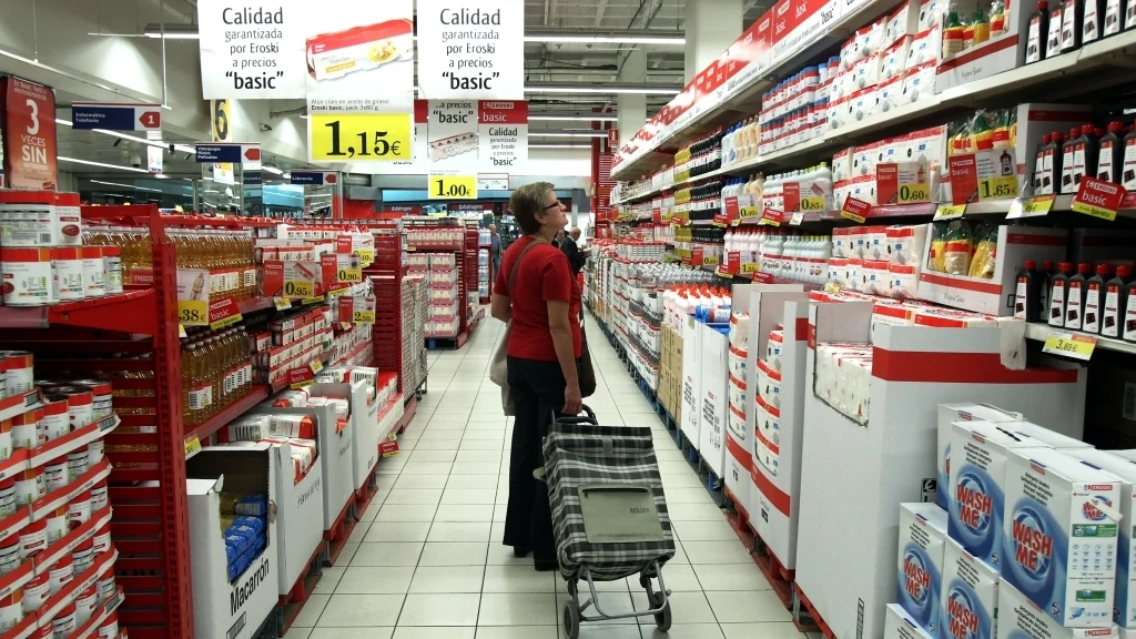 Foto de archivo de un supermercado.