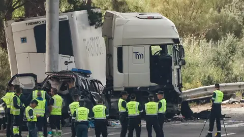 El conductor del camión que arrolló un control de la Guardia Civil ha asegurado que no vio el control