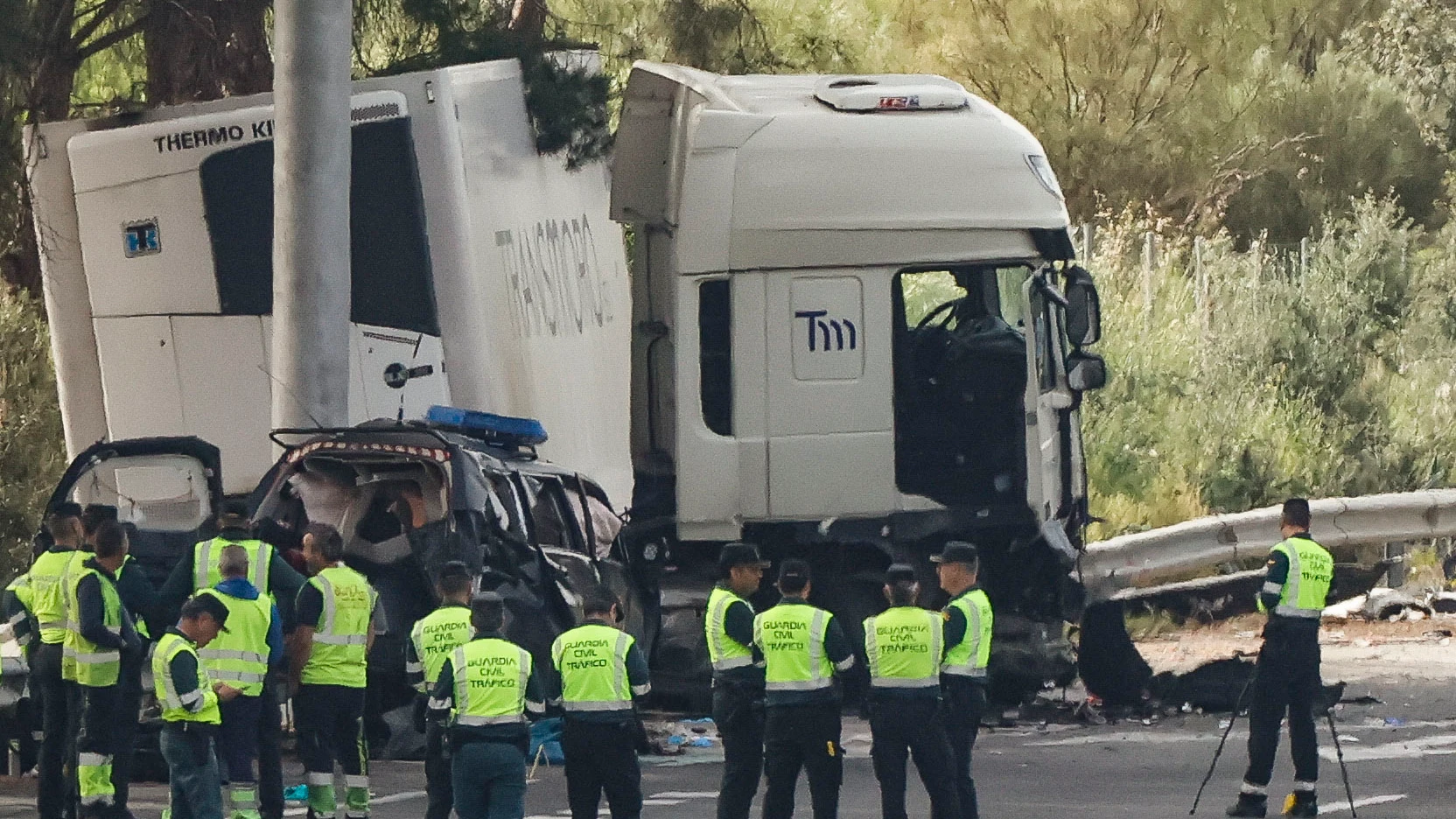El conductor del camión que arrolló un control de la Guardia Civil ha asegurado que no vio el control
