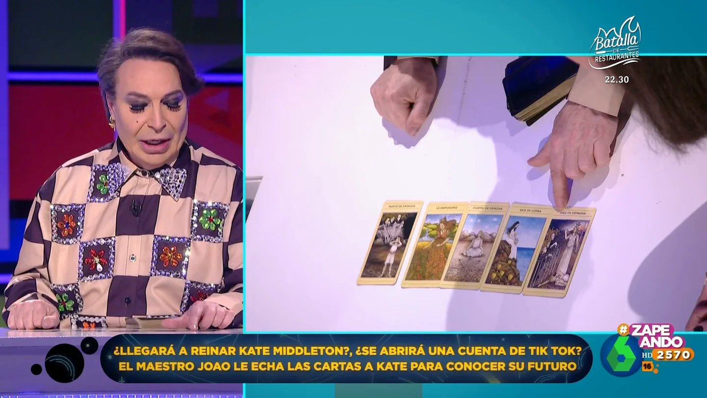 El Maestro Joao echa las cartas para conocer el futuro de Kate Middleton: "Que vayan preparando la nueva serie, va a ser tremendo" El Maestro Joao echa las cartas para conocer el futuro de Kate Middleton: "Que vayan preparando la nueva serie, va a ser tremendo"