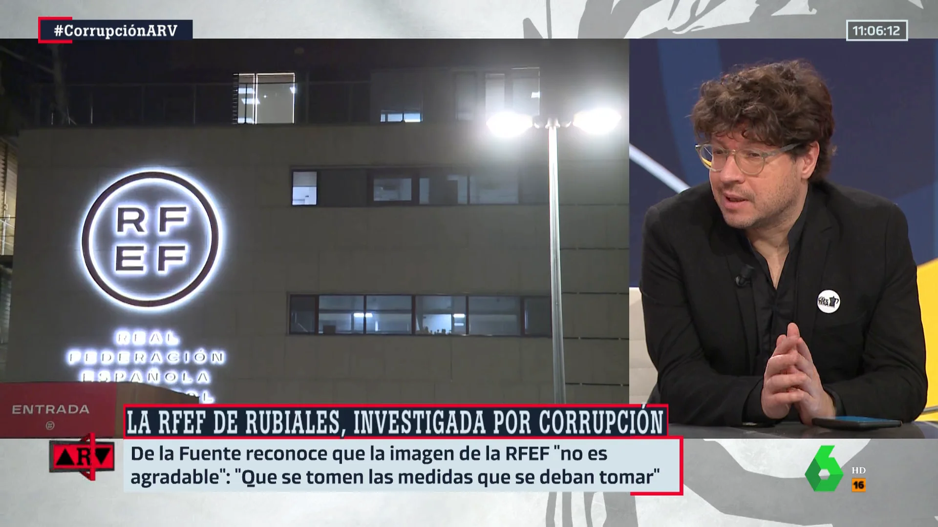 Fernando Berlín señala el "daño reputacional" de la RFEF es extraordinario: "Y Rubiales, en la playa"