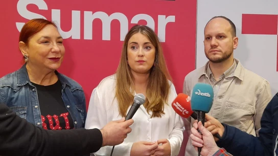 Alba García, Iñigo Martínez y Carmen Martínez, de Sumar Alba García, Iñigo Martínez y Carmen Martínez, de Sumar