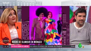 Nacho García valora el vestido de Ágatha Ruiz de la Prada en el Baile de la Rosa