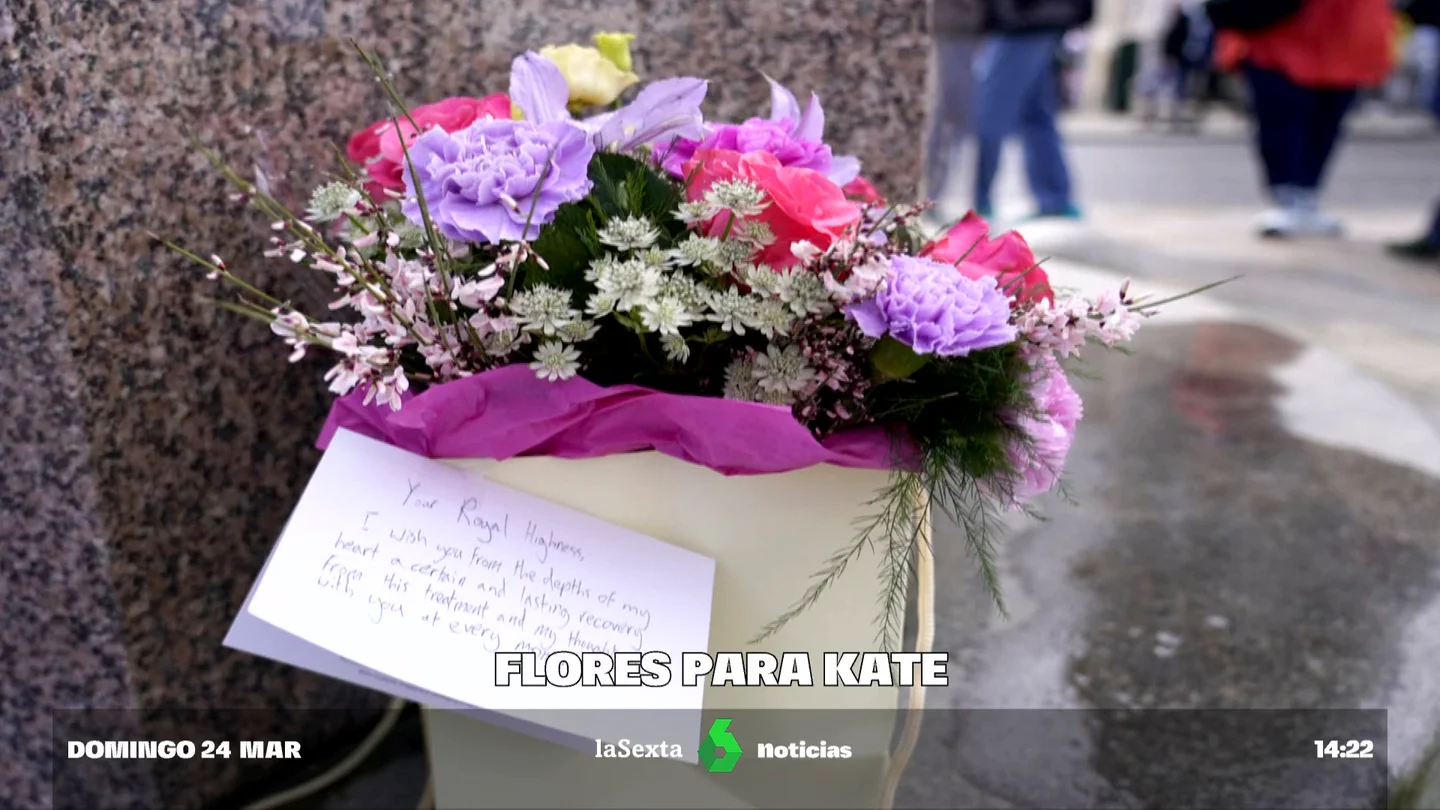 Los británicos muestran su cariño a la princesa de Gales Los británicos muestran su cariño a la princesa de Gales