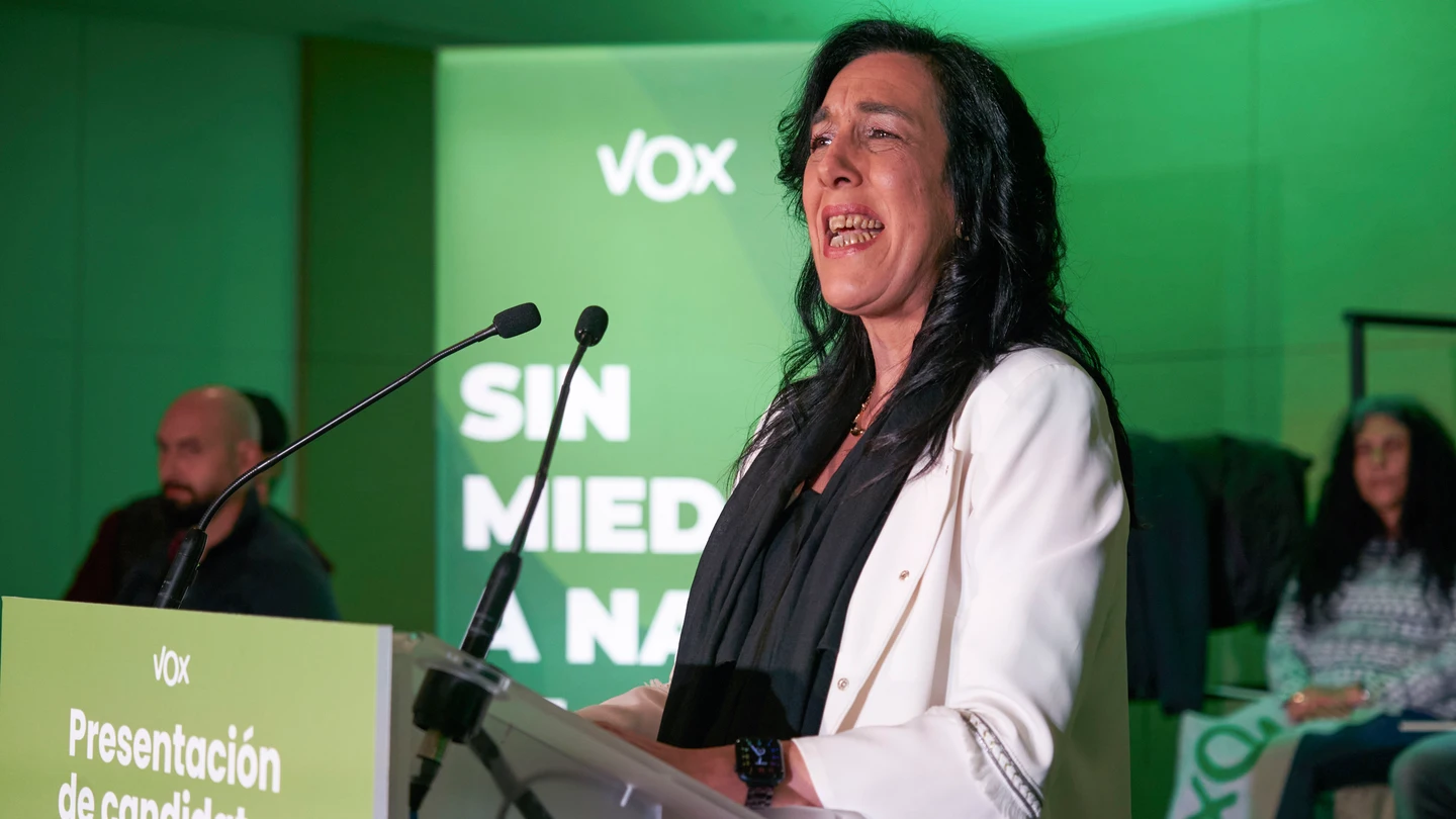 La candidata de Vox a lendakari, Amaia Martínez, durante el acto de presentación de los candidatos de su partido a las elecciones vascas La candidata de Vox a lendakari, Amaia Martínez, durante el acto de presentación de los candidatos de su partido a las elecciones vascas