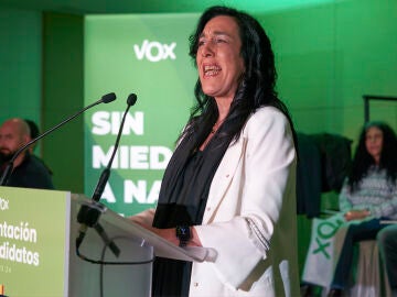 La candidata de Vox a lendakari, Amaia Mart&iacute;nez, durante el acto de presentaci&oacute;n de los candidatos de su partido a las elecciones vascas