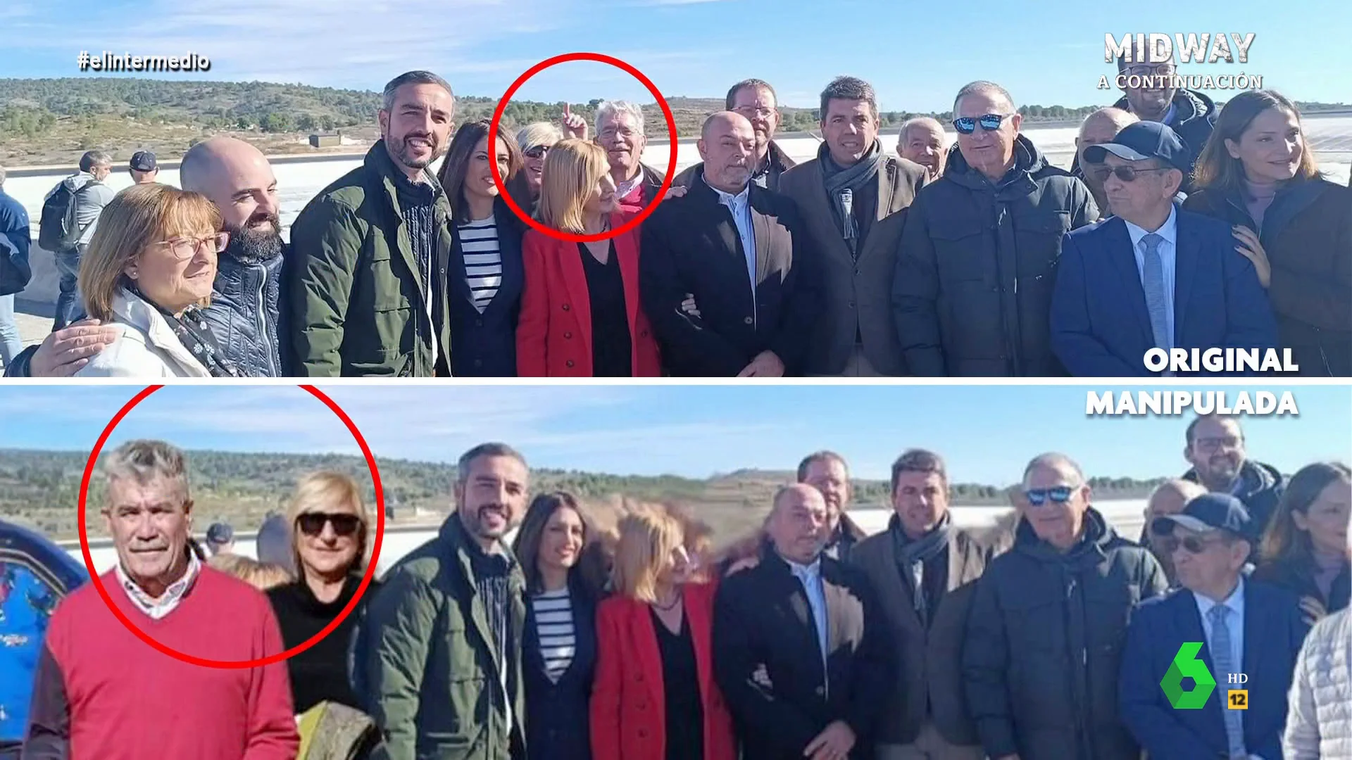 El Intermedio recupera este vídeo donde Dani Mateo analizaba la foto manipulada por dos concejales del PP valenciano para "pegarse por la cara" en una foto con el presidente regional, Carlos Mazón, durante su visita a la localidad.