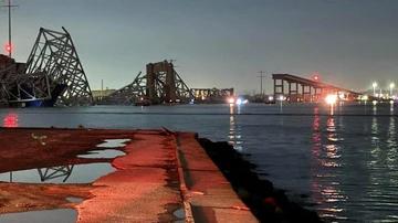 El puente Francis Scott Key después de su colapso en Baltimore