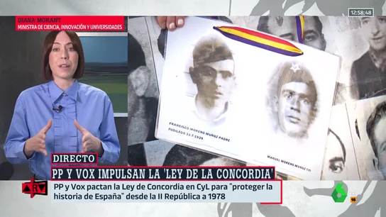 Diana Morant reacciona a la 'ley de la concordia' impulsada por PP y Vox: "Asumen el relato franquista" Diana Morant reacciona a la 'ley de la concordia' impulsada por PP y Vox: "Asumen el relato franquista"