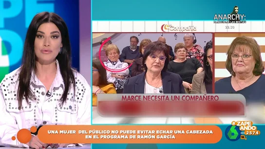 Ares Teixidó, al ver la 'siesta' de una señora del público en el programa de Ramón García: "Me siento identificada" Ares Teixidó, al ver la 'siesta' de una señora del público en el programa de Ramón García: "Me siento identificada"