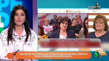Ares Teixidó, al ver la 'siesta' de una señora del público en el programa de Ramón García: "Me siento identificada"
