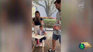 La reacción de un niño cuando su familia de canta el 'Cumpleaños feliz' que ya es viral