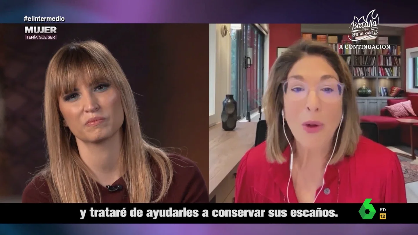 Naomi Klein, sobre las elecciones en EEUU: "Me aterroriza Trump, pero no puedo hacer campaña por Biden" Sandra Sabatés entrevistaba a la reputada periodista y escritora Naomi Klein, que en este vídeo que ahora recupera El Intermedio analizaba el auge de la extrema derecha y la situación en Gaza, que a pesar de ser judía cataloga de "genocidio".