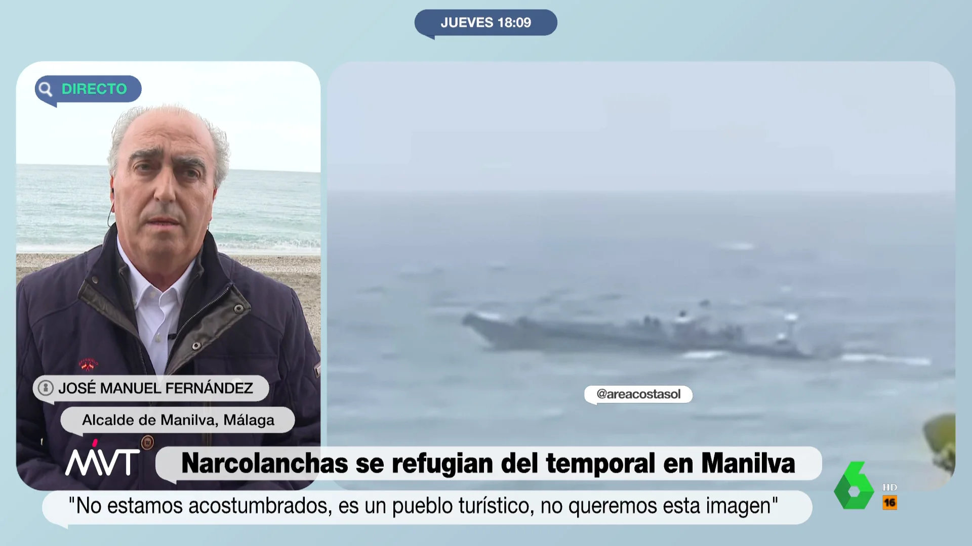 Más Vale Tarde entrevista al alcalde de Manilva sobre las 11 narcolanchas que han fondeado en su pueblo. En este vídeo explica qué le respondió la Guardia Civil al comunicarlo y que una patrullera fue embestida mientras las dispersaba.