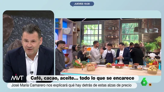 De Iñaki López temiendo a "un Judas que me levante el plato" a la 'pillada' de Loreto Ochando: así fue la "última cena" de MVT Más Vale Tarde comparte en este vídeo las imágenes de su "última cena" y muestra cómo el equipo, con Iñaki López a la cabeza, ha aprovechado la publicidad para comerse el potaje de vigilia y las torrijas que ha cocinado Carlos Maldonado.