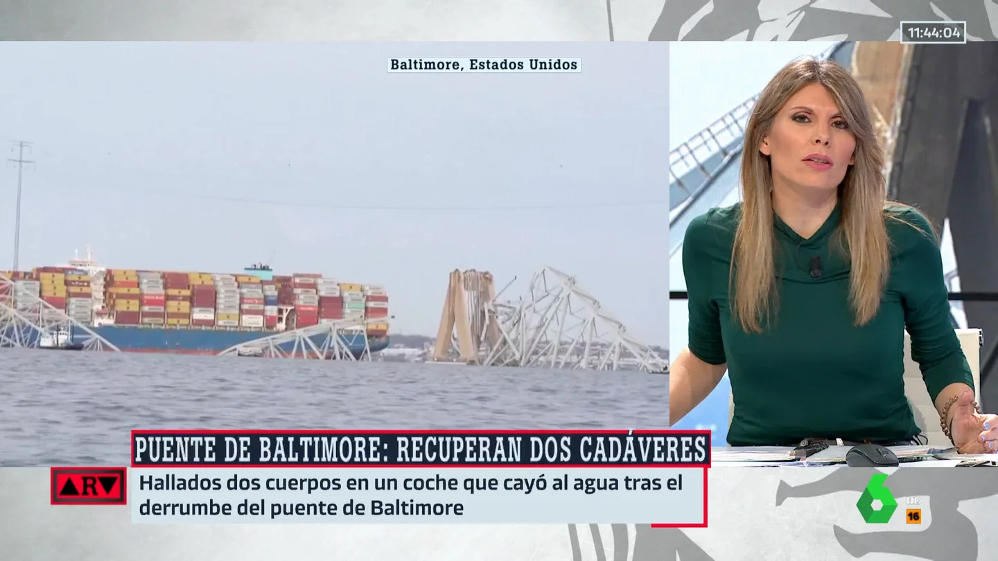 Recuperan los cuerpos de dos trabajadores tras el colapso del puente de Baltimore Recuperan los cuerpos de dos trabajadores tras el colapso del puente de Baltimore