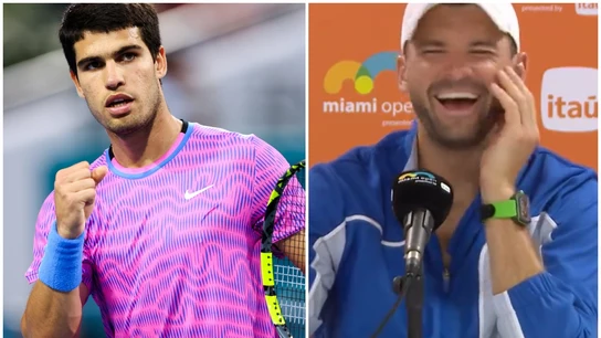 Carlos Alcaraz, y Grigor Dimitrov Carlos Alcaraz, y Grigor Dimitrov