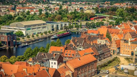 Panorámica de Lübeck. Alemania