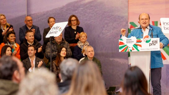 Andoni Ortuzar, presidente del PNV, durante la celebraci&oacute;n del d&iacute;a de la patria vasca