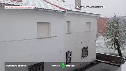 Lluvia en Madrid y nieve en Ávila