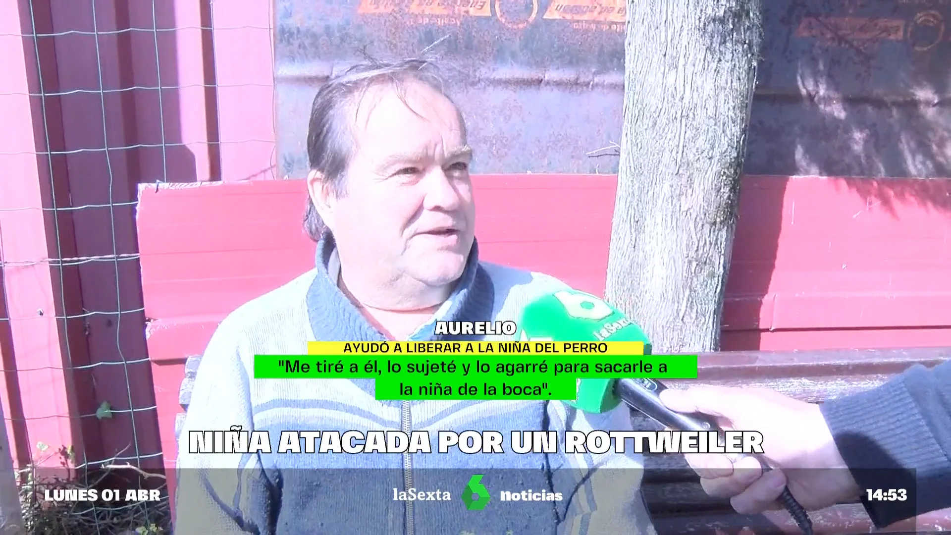 Habla el vecino que salvó a una pequeña de dos años tras ser atacada por un perro: "Si no llegamos a estar... ¡Adiós a la niña!"