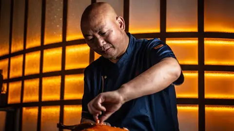 Pato laqueado, plato estrella de Le Chinois, restaurante de Madrid Pato laqueado, plato estrella de Le Chinois, restaurante de Madrid
