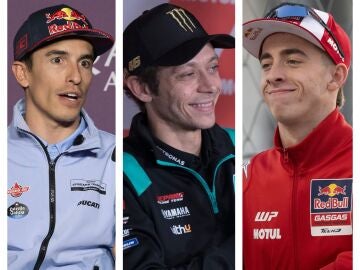 M&aacute;rquez, Rossi y Acosta