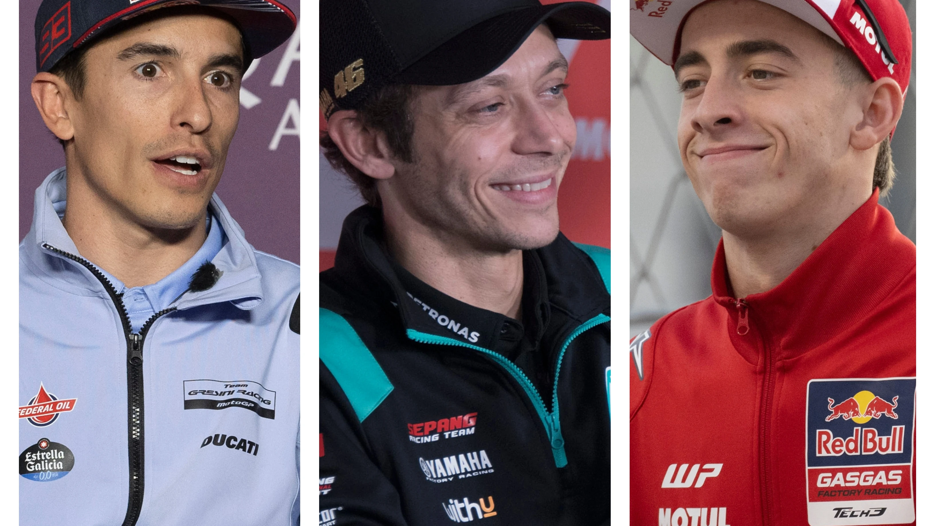 Márquez, Rossi y Acosta