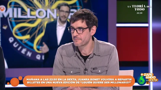 Juanra Bonet desvela a quién recurriría con el comodín de la llamada de '¿Quién quiere ser millonario?' Juanra Bonet desvela a quién recurriría con el comodín de la llamada de '¿Quién quiere ser millonario?'